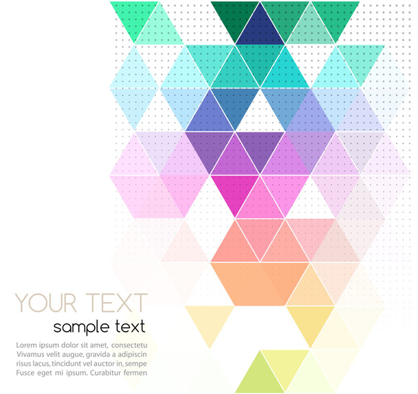 Vector abstract geometric banner with triangle - Вектор,изображение
