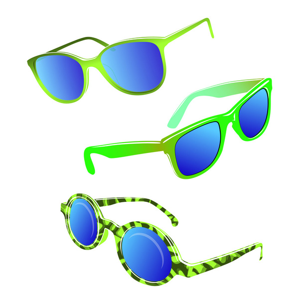 Hipster sunglasses set - Vector, Image
