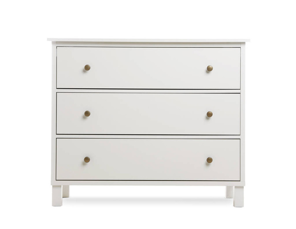 Modern chest of drawers isolated on white - Фото, изображение