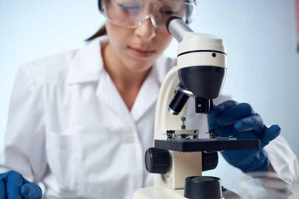 female doctor medicine research science microbiology - Photo, image