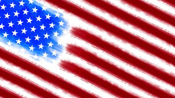 USA vlajka akvarel, pozadí, tapety, banner stock vektor - Vektor, obrázek