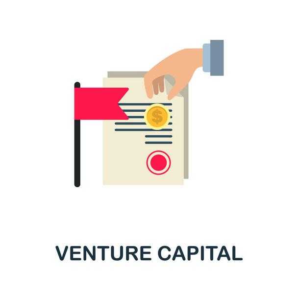 Venture Capital flat icon. Simple sign from crowdfunding collection. Creative Venture Capital icon illustration for web design, infographics and more - Vector, Image