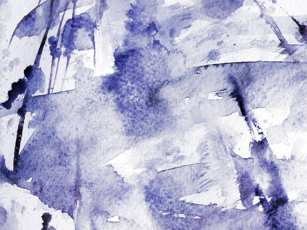 Indigo Artistic Dirty Art. Dirty Art Background. Watercolor Print. Aquarelle Texture. Splash Banner. Purple  Wet Art Print. Silver Tie Dye Batik. Brushed Banner. Tie Dye Print. Blue - Foto, Imagem
