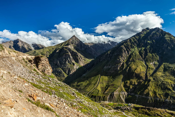 Vale do Lahaul no Himalaia. Himachal Pradesh, Índia - Foto, Imagem