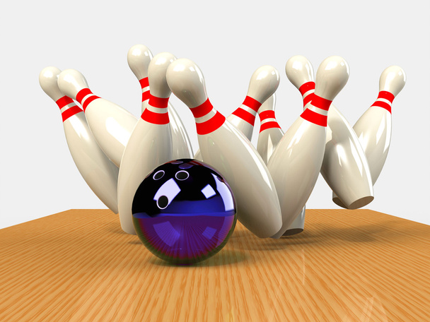 bowling játék strike rothadás - Fotó, kép