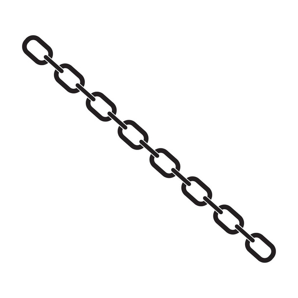 Icono de cadena vector silueta - Vector, imagen