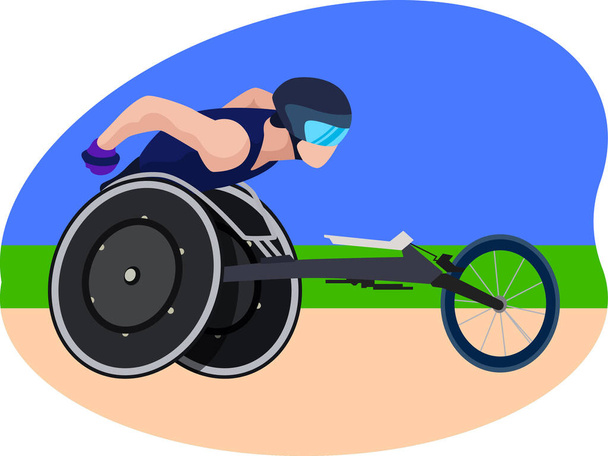 Paralympijský závod krásná ilustrace - Vektor, obrázek