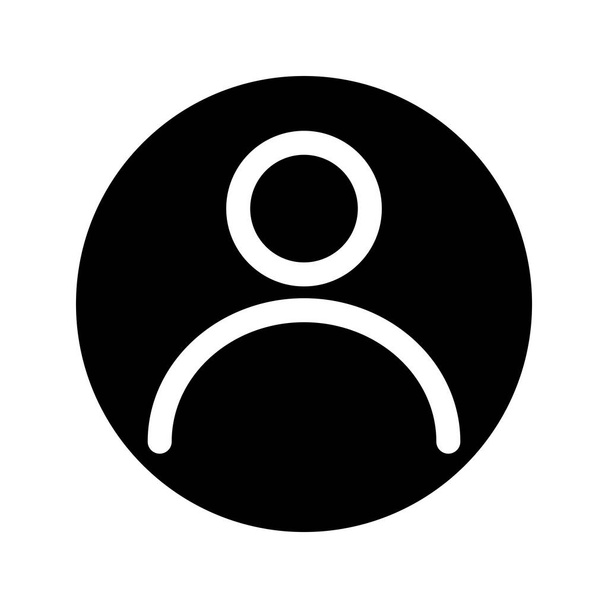 Persönlichkeitssymbol. Benutzeroberflächen-Symbol. Silhouette des Menschen einfaches Symbol. Ein Glyph-Symbol in Ihrem Websitedesign, Logo, App, Benutzeroberfläche, Webinar, Videochat, ect. Vektor - Vektor, Bild