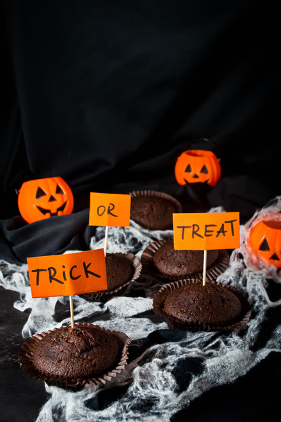 Cupcake al cioccolato di Halloween
  - Foto, immagini