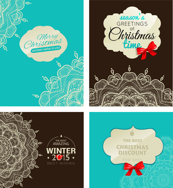 Christmas labels - Vector, Image