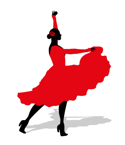 dansende flamenco meisje - Vector, afbeelding