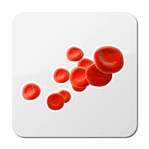 Grupa realistycznych krwinek - renderowanie 3d, ilustracja medyczna - Zdjęcie, obraz