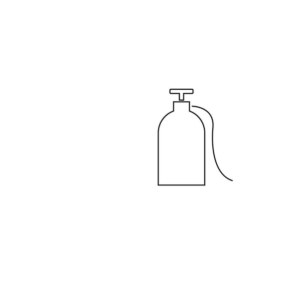 Ikona tlakové láhve na kyslík, Nádrž na plyn pro všechny inertní a směsné inertní plyny, ikona vektoru - Vektor - Vektor, obrázek