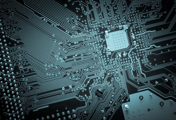 Printed circuit board. High technology background. - Photo, Image