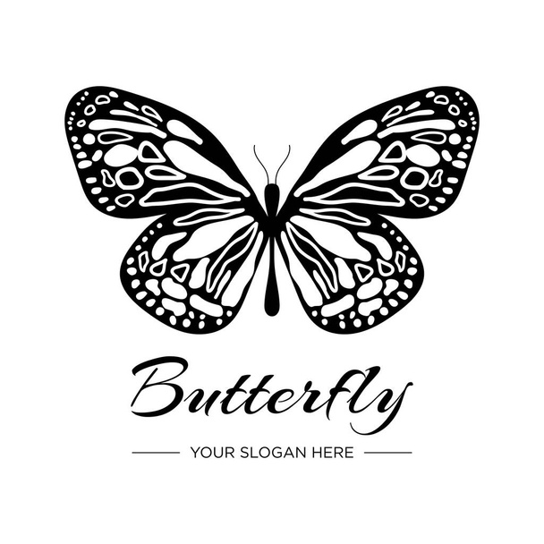 蝶のロゴデザイン。ベクターイラスト - ベクター画像