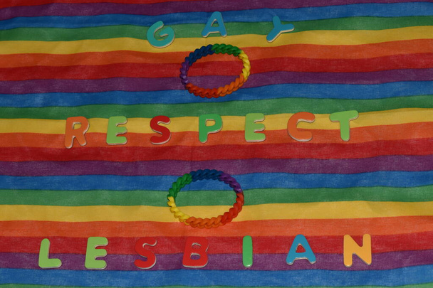 Vaduz Λιχτενστάιν Αύγουστος 3 2021 Υφή και σημάδια του φύλου σε ένα ουράνιο τόξο ΛΟΑΤΚΙ σημαία υπερηφάνεια - Φωτογραφία, εικόνα