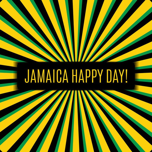 Jamaica happy day Greeting card. - Vector, Image