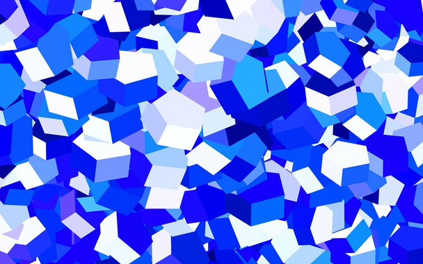Světlý vektorový vzor BLUE s barevnými šestiúhelníky. Barevné šestiúhelníky na rozmazaném pozadí. Vzor pro reklamy, letáky. - Vektor, obrázek