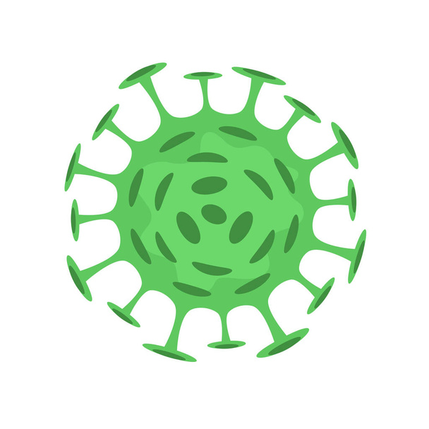 virus umano comune COVID da vicino per il disegno coronavirus banner medico o poster isolato su sfondo bianco - Vettoriali, immagini