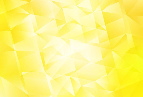 Light Yellow vector texture with triangular style. Beautiful illustration with triangles in nature style. Simple design for your web site. - Vector, Image