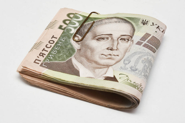 Ukrainian money UAH hryvni. - Foto, Imagem
