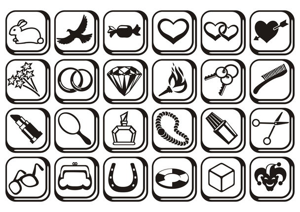 Symbole setzen - Vektor, Bild