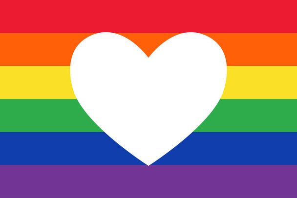 Heart love supporting Lgbt community vector illustration. - Vecteur, image