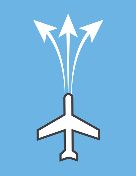 Flugzeug mehrere Richtungen - Vektor, Bild