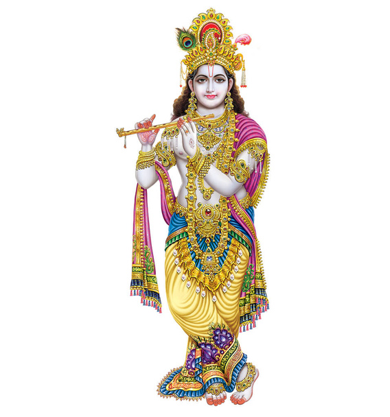 Dio indiano Signore Krishna con il suo flauto fare melodie magiche - Foto, immagini