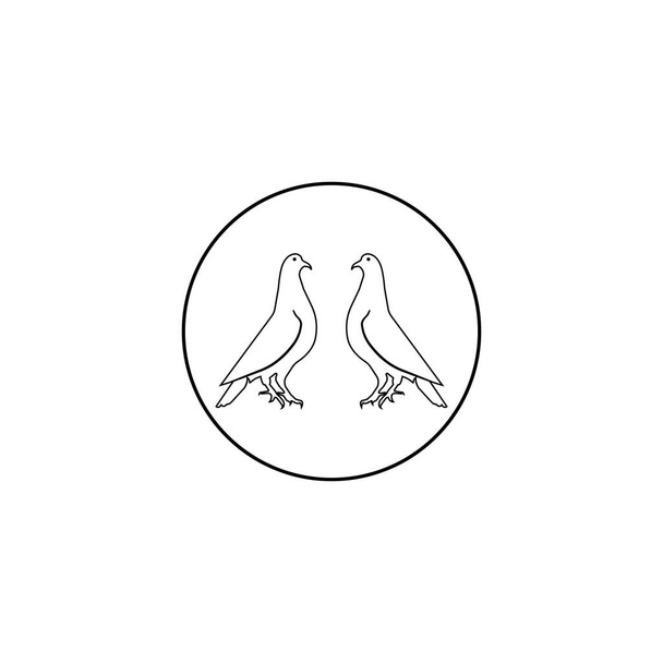 Illustration d'icône vectorielle de silhouette de pigeon - Vecteur, image