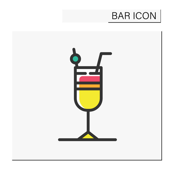 Cocktail color icon - Διάνυσμα, εικόνα