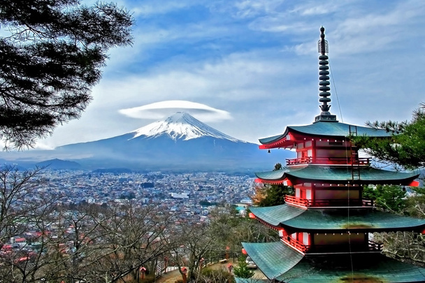 Mount. Fuji Japanissa
. - Valokuva, kuva