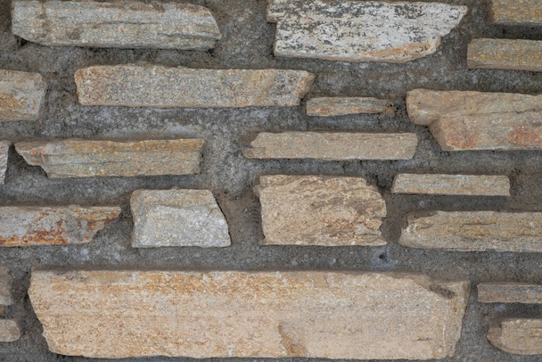 raue, antike Steinmauer - Foto, Bild