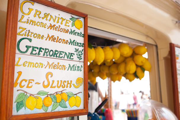 Lemon ice cream kiosk in Capri - Zdjęcie, obraz