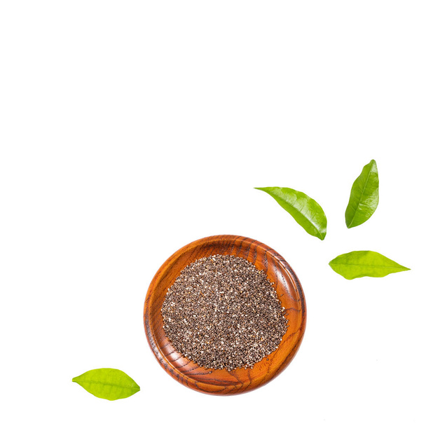 Organic and healthy chia seeds - Salvia hispanica - 写真・画像