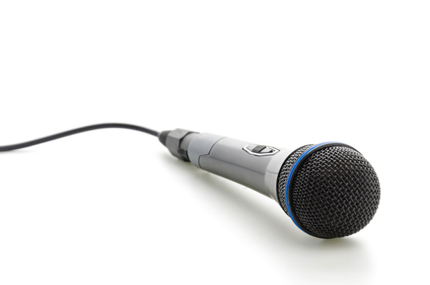 microfone isolado em branco - Foto, Imagem