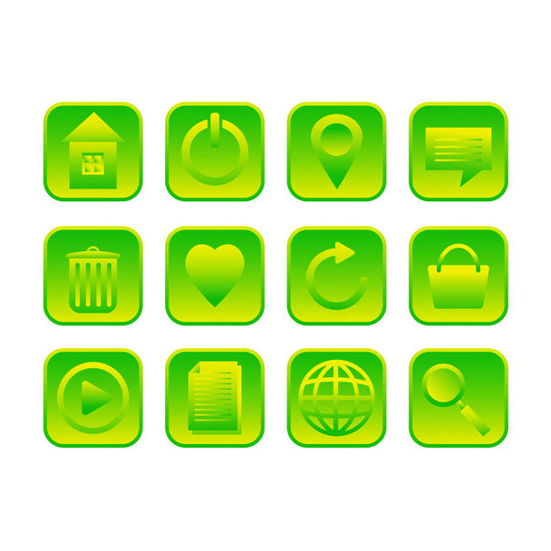 Icons collection. Set of web icons. Flat vector illustration.  - ベクター画像