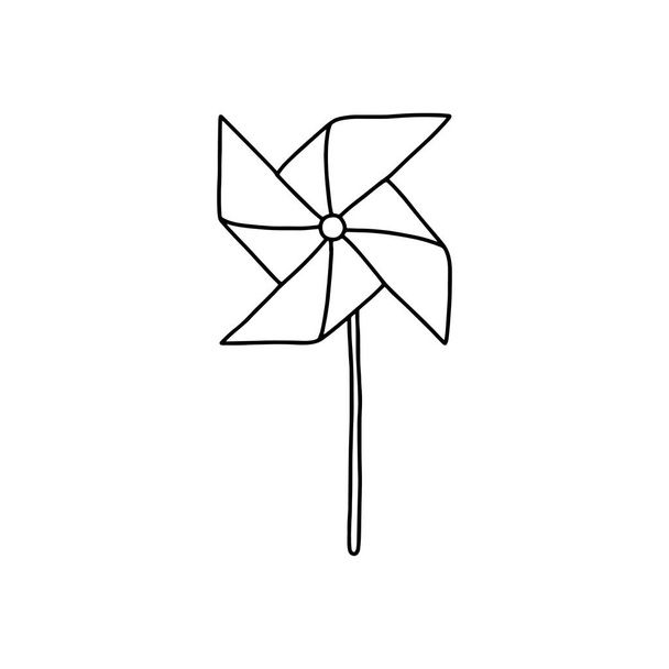 Décrivez l'icône du moulin à vent. illustration vectorielle dessinée à la main. - Vecteur, image
