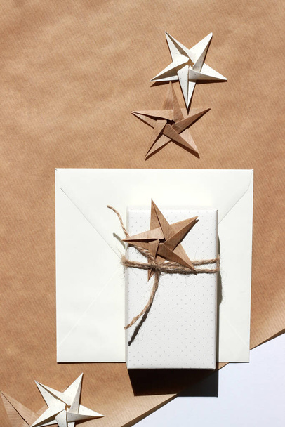 Gift Packaging Design. Minimal Holidays Composition. - Fotografie, Obrázek