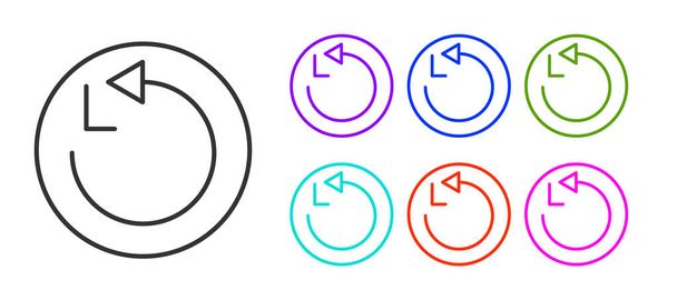 Icona Raggio linea nera isolata su sfondo bianco. Set icone colorate. Vettore - Vettoriali, immagini