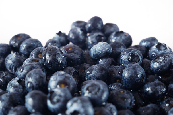 many tasty fresh blue berries background - Фото, зображення
