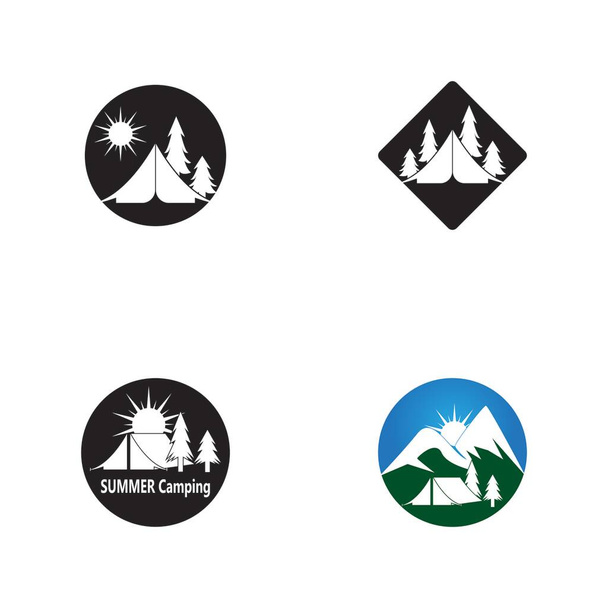 Ikona letního tábora a šablona vektoru symbolů - Vektor, obrázek