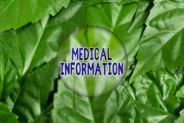 Text caption presenting Medical Information. Internet Concept Healthrelated information of a patient or a person Nature Conservation Ideas, New Environmental Preservation Plans - Photo, Image