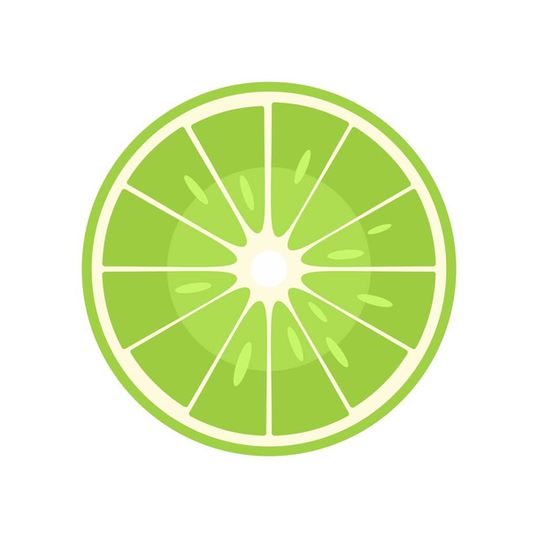 Raw half lime icon flat isolated vector - Wektor, obraz