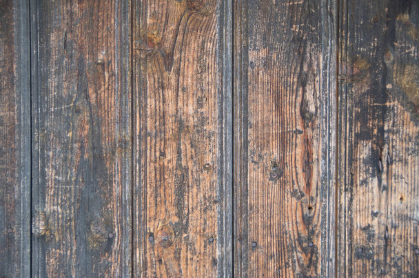 Eski kahverengi ahşap duvar kapanışı - Fotoğraf, Görsel