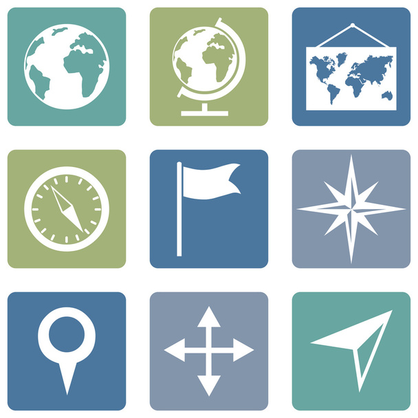 Geography icons - Vector, Image
