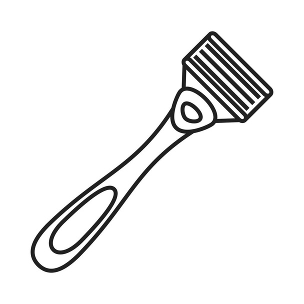 The shaving machine icon. The outline of a shaving tool. Vector illustration isolated on a white background for design and web. - Vector, imagen