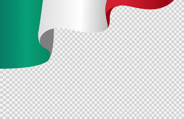 Vlajka vlnění Itálie izolované na png nebo transparentní pozadí, Symbol Itálie, šablona pro banner, karta, reklama, propagace, vektorové ilustrace top zlatá medaile sportovní vítěz země - Vektor, obrázek