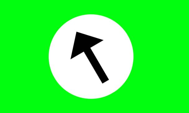 Elementos de diseño de flecha, diseño de icono simple y fácil de usar porque utiliza una pantalla verde - Foto, imagen