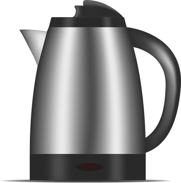 Illustration of an electronic kettle. Kitchen utensils. - Вектор,изображение